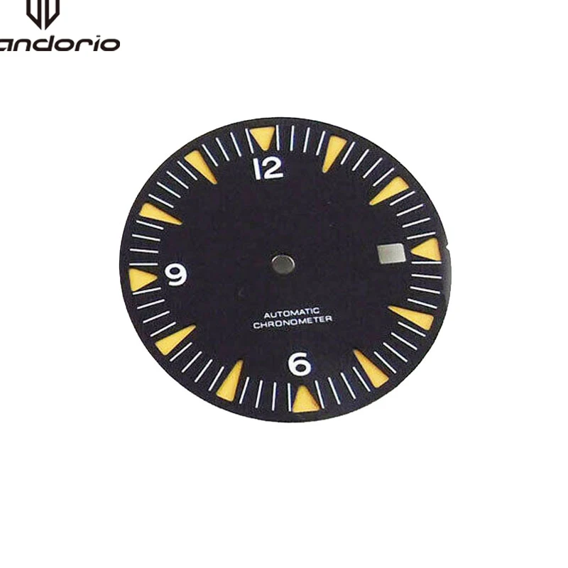 31mm Black/Blue Sterile Sandwich Watch Dial Face Hands Wristwatch Accessory Fit NH35 ETA2824 PT5000 Miyota82 Automatic Movement