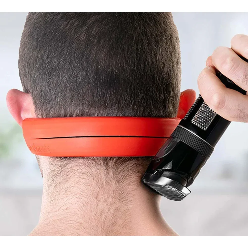 

Great Neck Hair Template Adjustable Hair Trimming Guide Soft Hands-free Haircut Guide Neckline Shaving Template