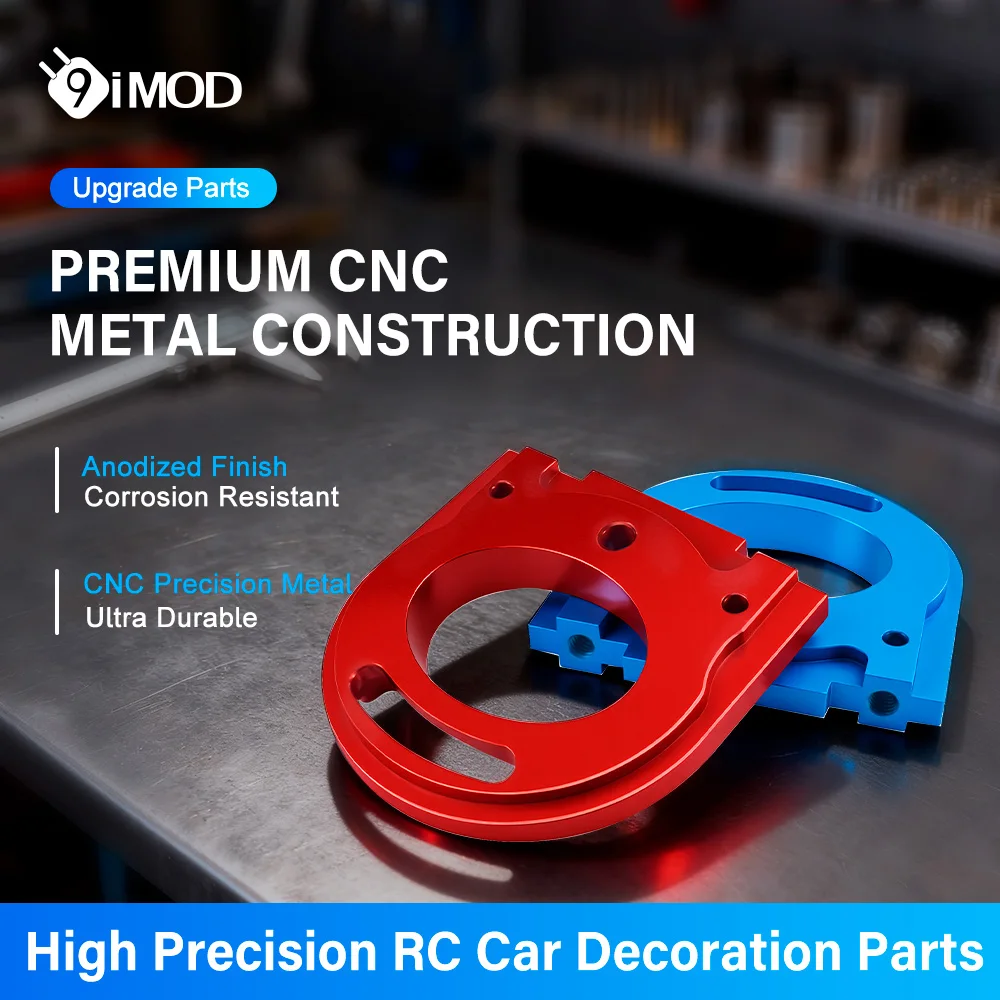 9IMOD TT02 Metal Motor Mount Aluminum Upgrade for TT02 TT01 1/10 RC Touring Car Chassis Motor Holder with Mounting Hardware