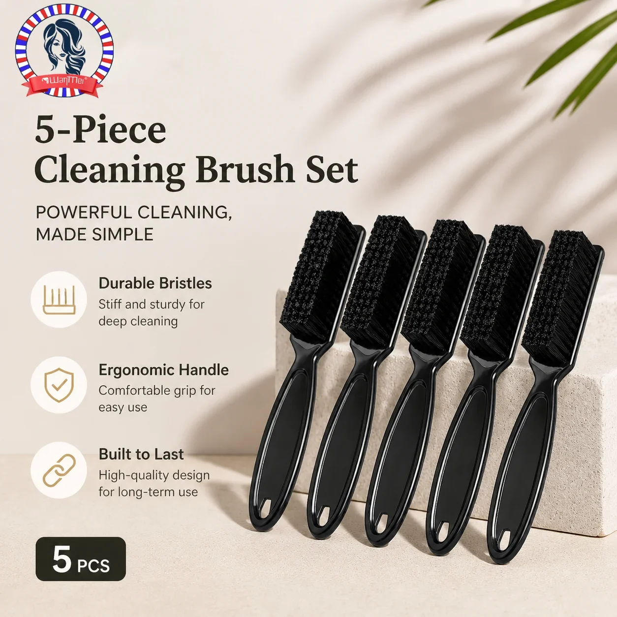 3 uds/6 uds cepillo de nailon para estilizar el cabello, cepillo para peluquero, cortadora, cepillo de limpieza, cepillo para Barba, herramienta de cepillo de limpieza y estilismo