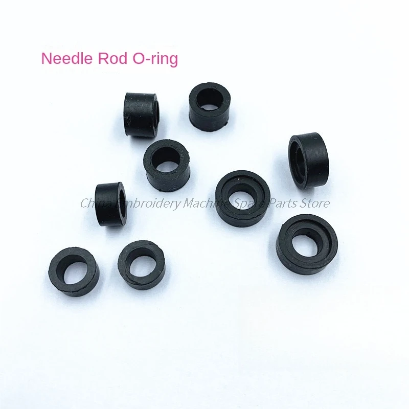 100PCS Needle Rod O-Ring Thickness 5mm 7.2mm Black Rubber Pad High Speed Machine Groove 5mm O-Ring Computer Embroidery Machine