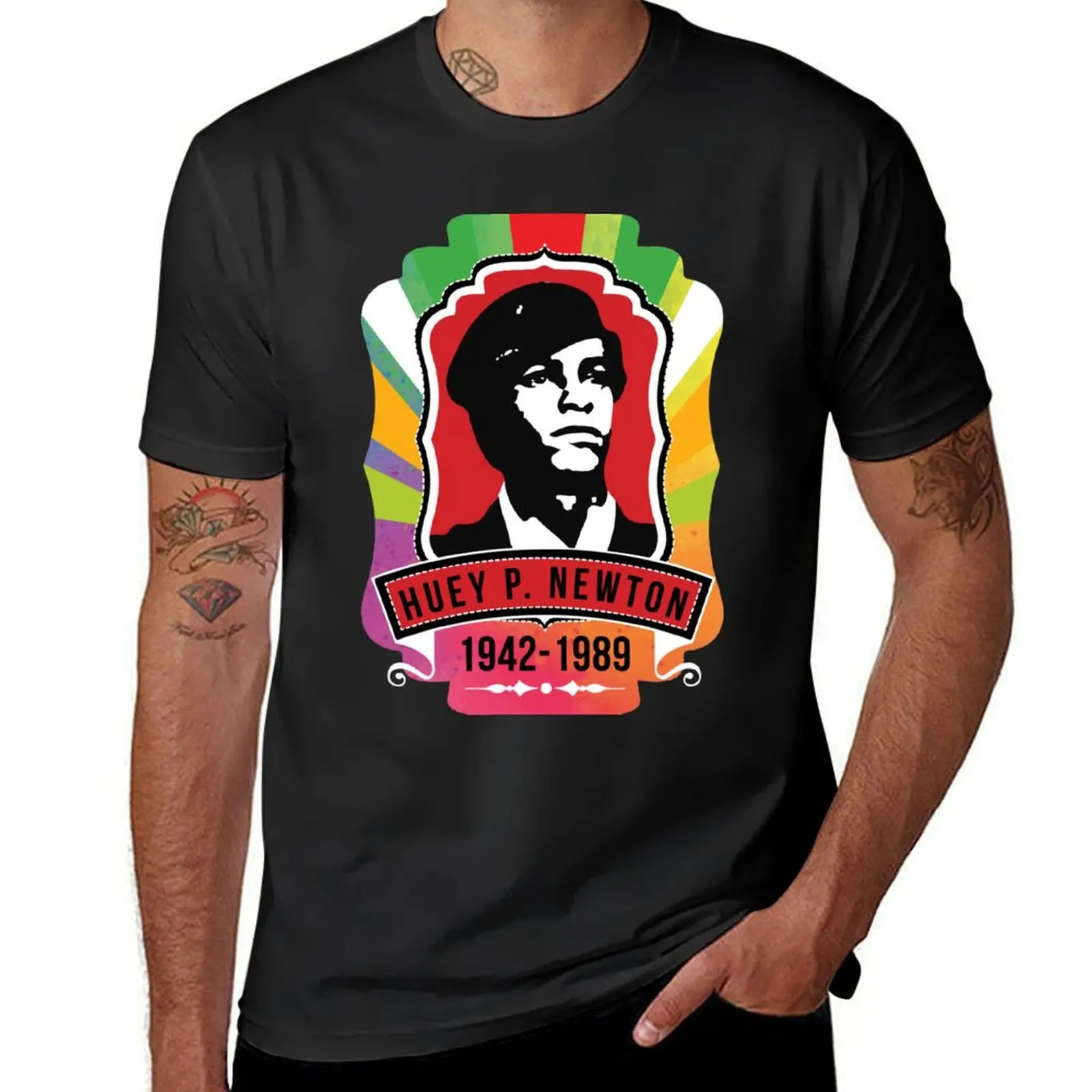 

Huey P. Newton T-Shirt blue lock funny costumes custom t-shirts shirts men graphic