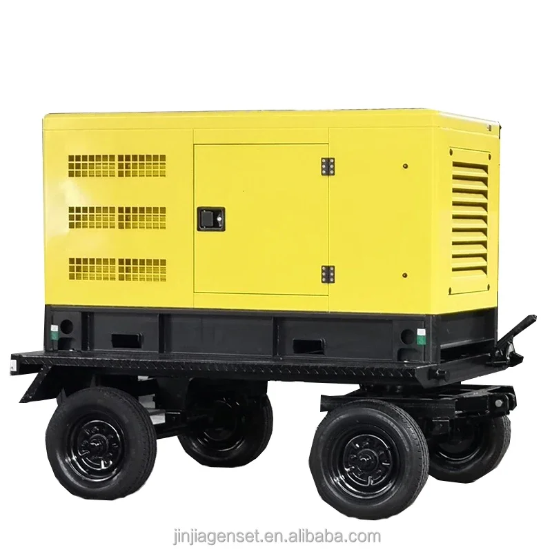 Hot sale portable silent Trailer Type 75kw Cummins powered diesel generator with ATS over 8 Hours Running Time