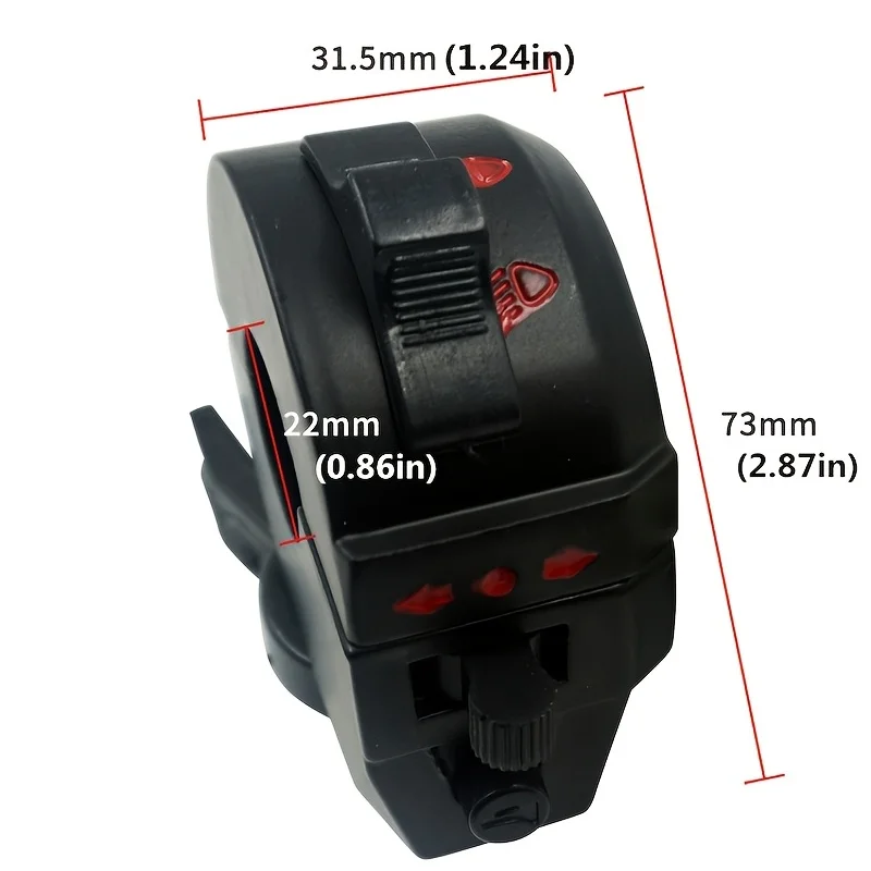 Universal 7/8'' 22mm Motorcycle Switches Motorbike Horn Button Turn Signal Electric High/Low Beam Handlebar Controller Switch