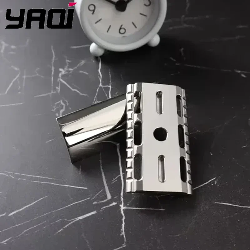 

YAQI Thalia 316 Stainless Steel Polished Double Edge Wet Safety Razor Head, Zero Irritation Design Premium Men's Shaving tool