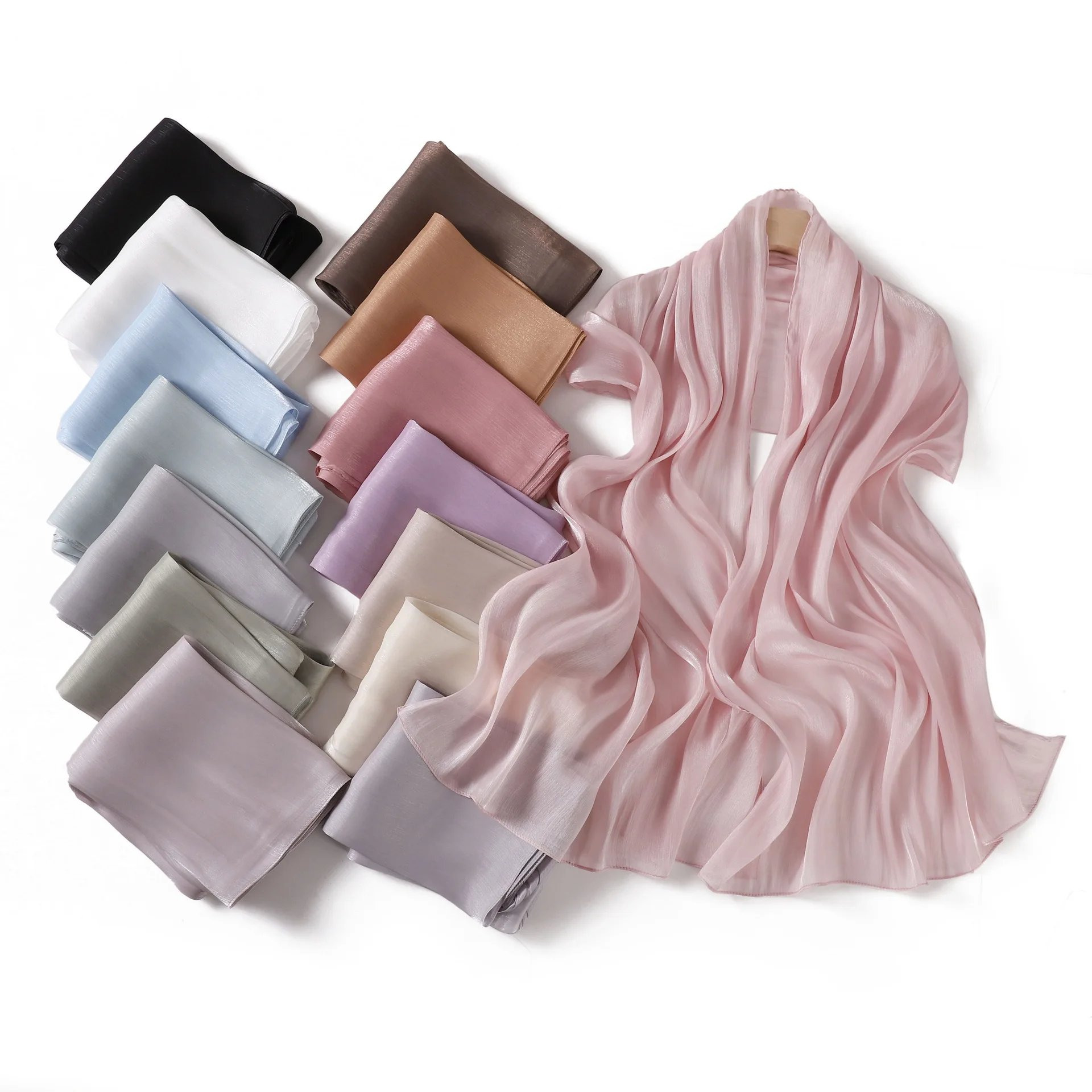 

Длинный шарф из атласного крепа премиум-качества, блестящий хиджаб, платок, женская шаль, банданы, повязка на голову, Bufanda, платок, Turbante Mujer