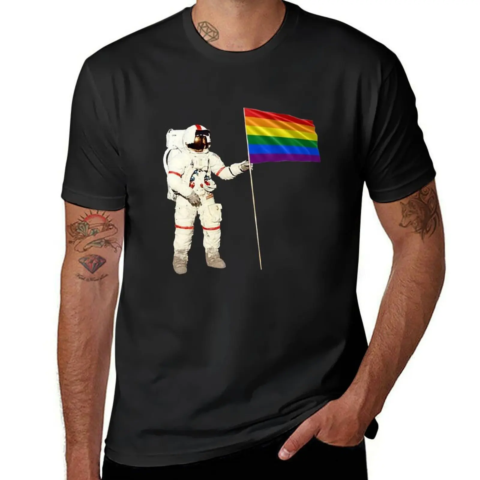 

Moon Landing Pride T-Shirt tops summer tops plus size tops vintage men graphic t shirts