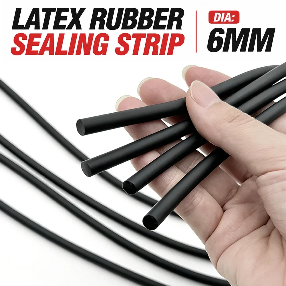 Dia 6mm High Elastic Latex Bands Bundling Strip High Temperature Resistance Rubber Bands Strength Training Latex Band