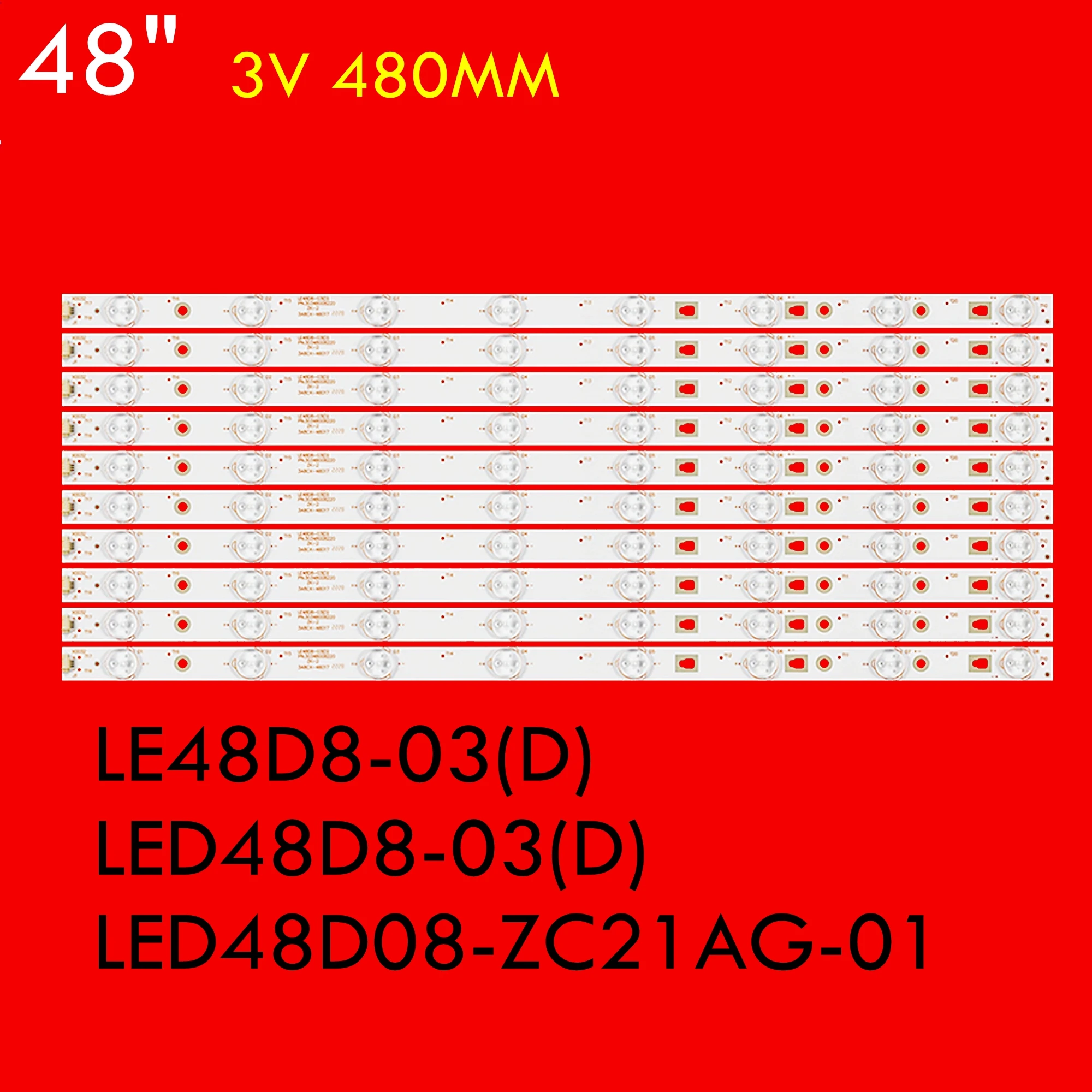 

Светодиодная подсветка телевизора для 48C6 48K5 48UF2500 LE48A30N LE48B510F LE48G520N LE48U5000TF LS48H310G U48A5 LE48D8-03(D) LED48D08-ZC21AG-01