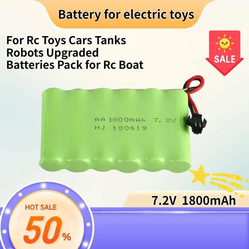 7.2V 1800mAh NiCD AA Battery Pack High Quality For RC Toys Cars Tanks Robots RC Boat