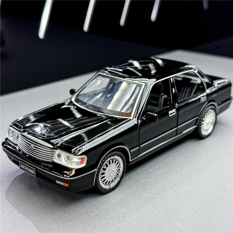 

1:32 Crown 133 JZS133 Классическая старая модель автомобиля из сплава, литая под давлением металлическая модель автомобиля в стиле ретро, звук и свет, имитация детской игрушки в подарок