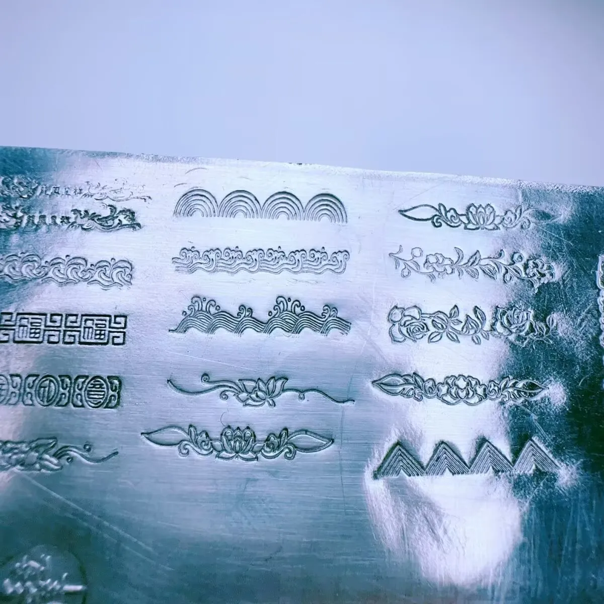 Jewelry Seal Auspicious Pattern Bracelet Engraving Mold Gold and Silver Steel Stamp Gold-Making Tools