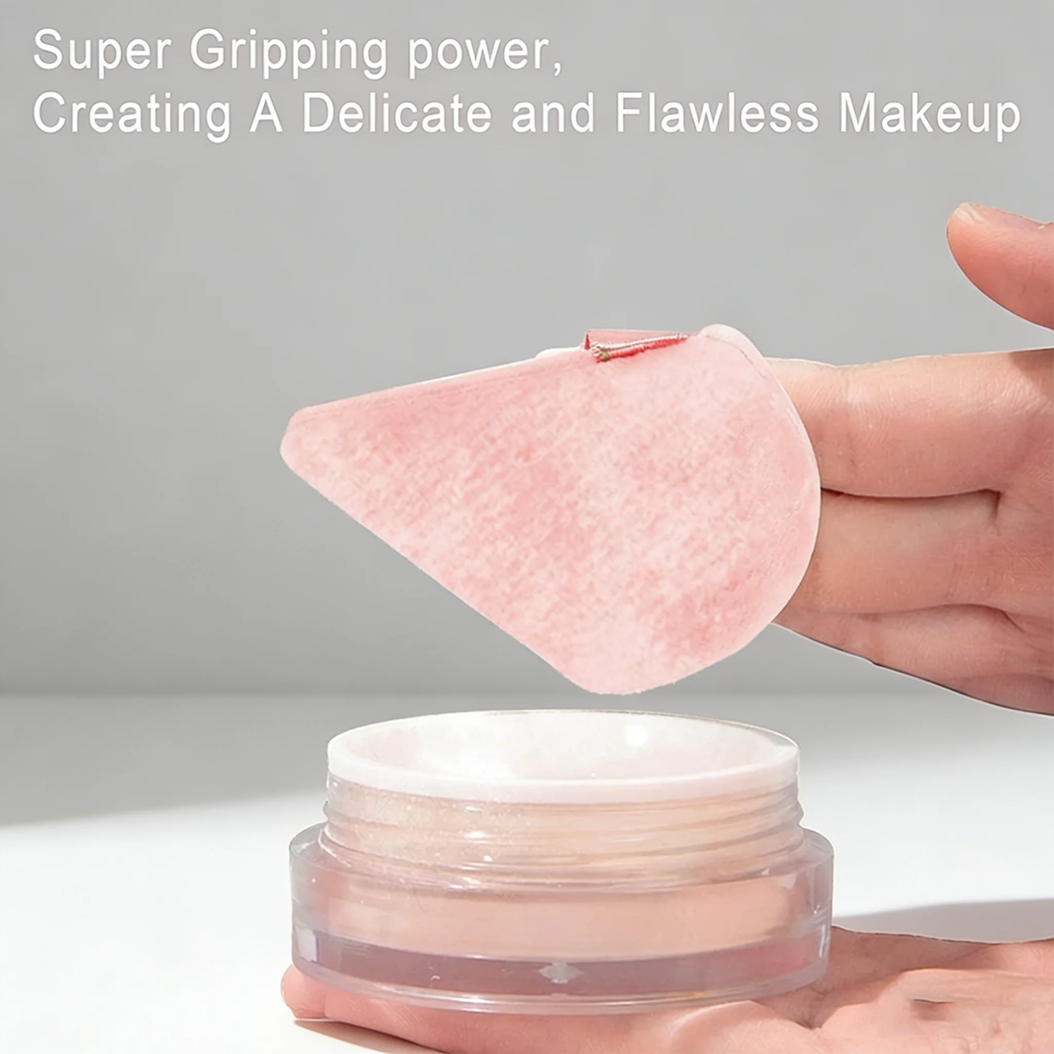 5/10 pçs rosa triângulo pó puff, esponja de maquiagem de veludo preto para mistura de fundação, macio cosméticos rosto liquidificador ferramenta de beleza se