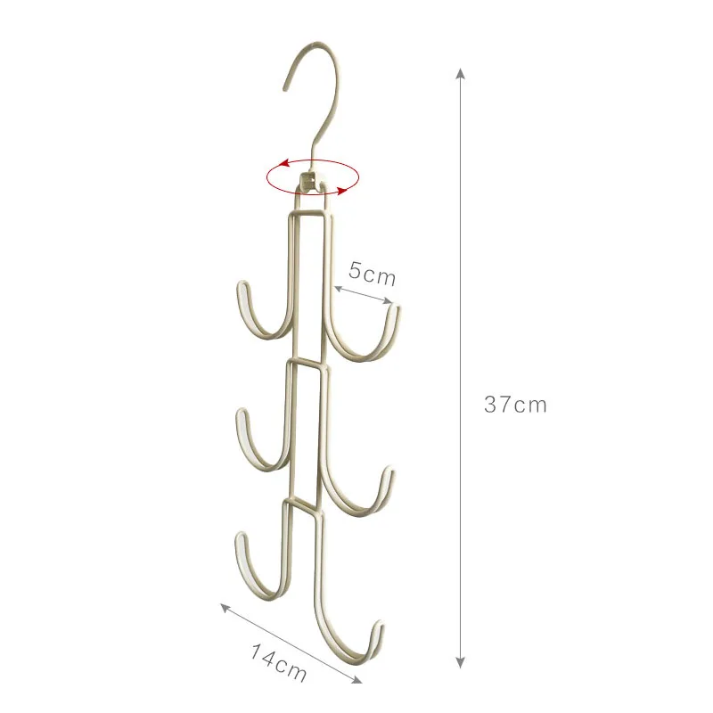 Handbag Storage Hanger Hooks Rotated Clothes Bag Hangers Rack Organizer Bag Hanger Closet Ties Scarf Hanging Rack Closet Hanger