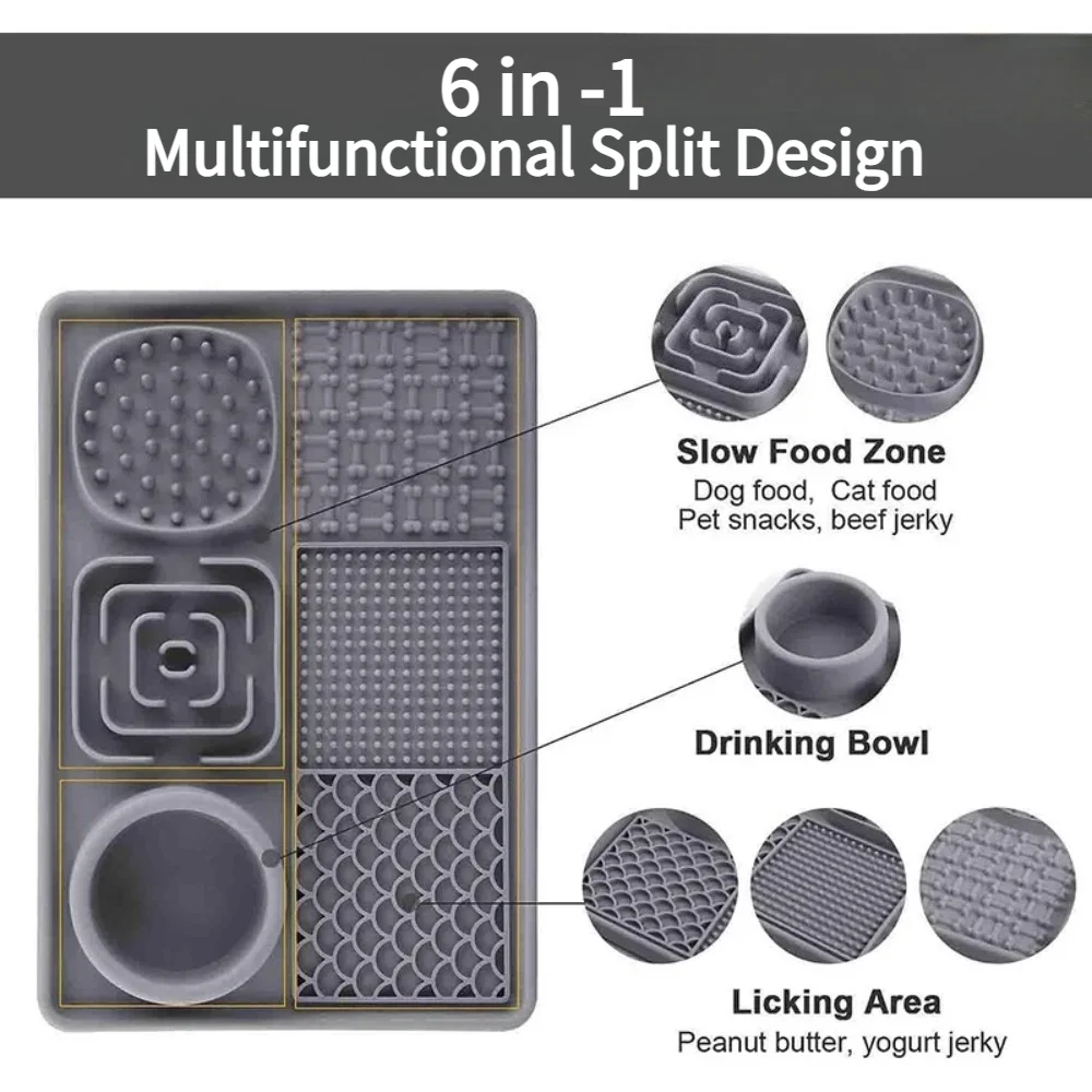 1個入りペット用犬猫舐めパッド、舐めパッド、窒息防止スローフ - Slow Feeder Dog Bowl のレビューと価格