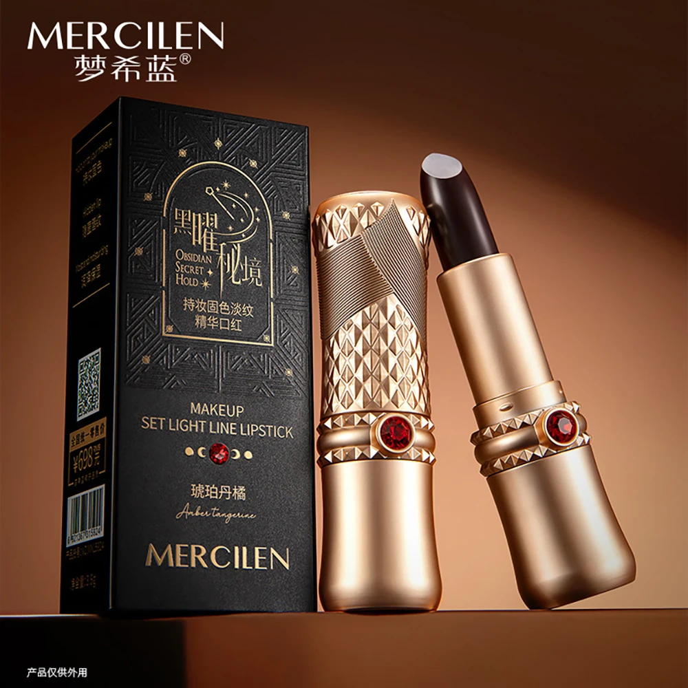 

5 Color Obsidian Secret Realm Makeup Fixed Color Lipstick Lip Care Moisturizing Waterproof Advanced Texture Lips Cosmetics
