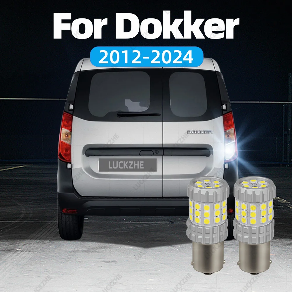 For Dacia Dokker Estate Express Van LED Reverse Lights Car Reversing Lamp Backup LED Back Up Bulb 2012-2024 2014 2015 2016 2017