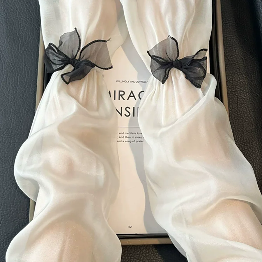 

Солнцезащитные рукава с длинными рукавами, дышащие рукава из ледяного шелка с узором бабочки, рукава без пальцев, летние велосипедные рукава для защиты рук.