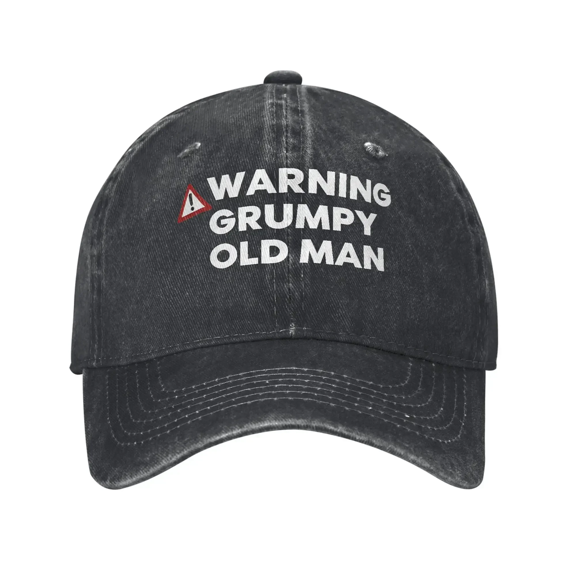 New Warning Grumpy Old Man Washed Baseball Cap  Casual Sun Trucker Hat Summer Unisex Men Running Hippie Baseball Caps