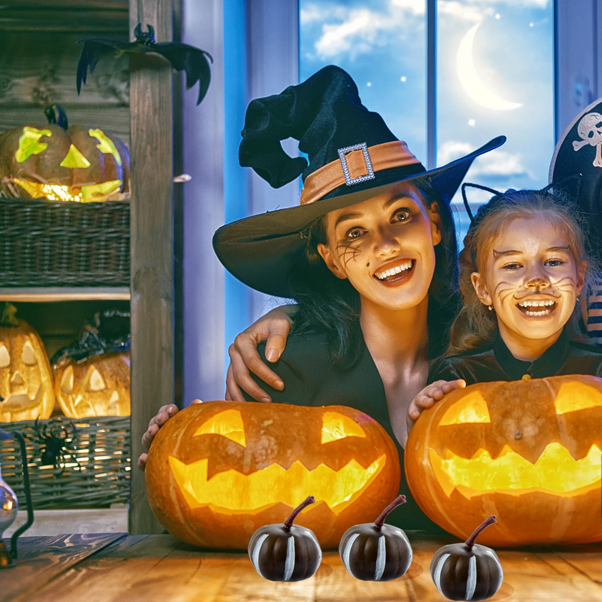 

20pcs Artificial Mini Pumpkin Simulation Pumpkin Decorations Halloween Party Haunted House Bar Stage Thanksgiving Vivid Color