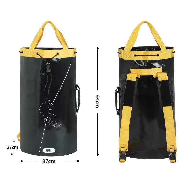 

Portable Outdoor Equipment Storage Backpack for Camping & Hiking Rope Bags Wear-Resistant with Drainage Features for Climbing