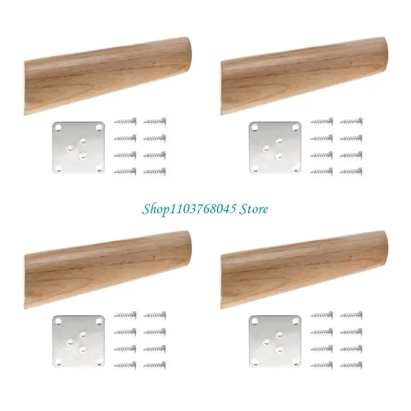 R53F 4Pcs Solid Table Leg Reinforcements Stabilizing Brackets for Desks Chairs