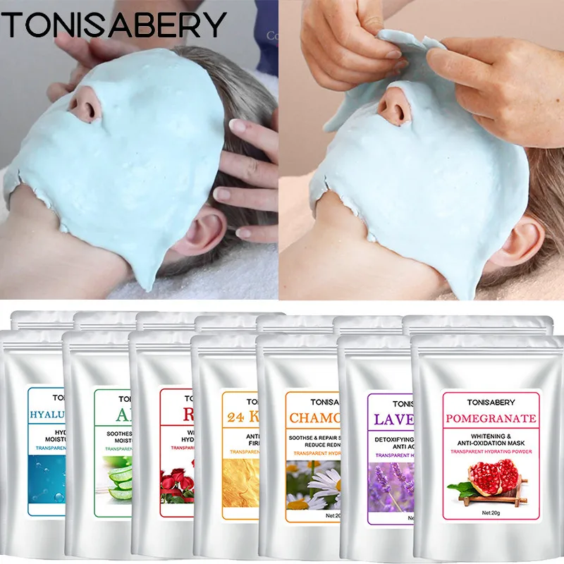 Hydro Jelly Mask Powder for SPA, Soft Face Skin Care, Whitening Rose Collagen, Peel Off, DIY Rubber, Facial Jellymask, Salon de beauté, 20g