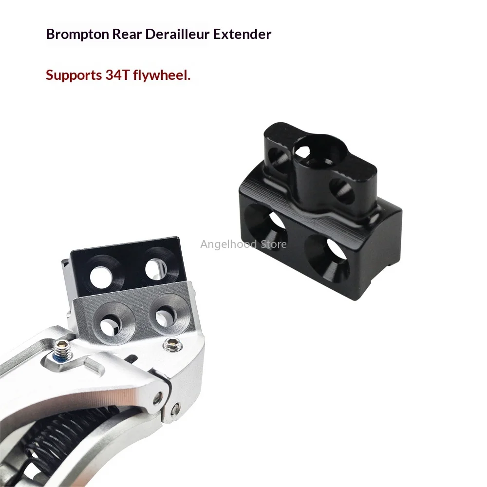 

Rear Derailleur Hanger Extender for Folding Bikes Aluminum Alloy Up To 11 34T Flywheel Bicycle Replacement Accessories