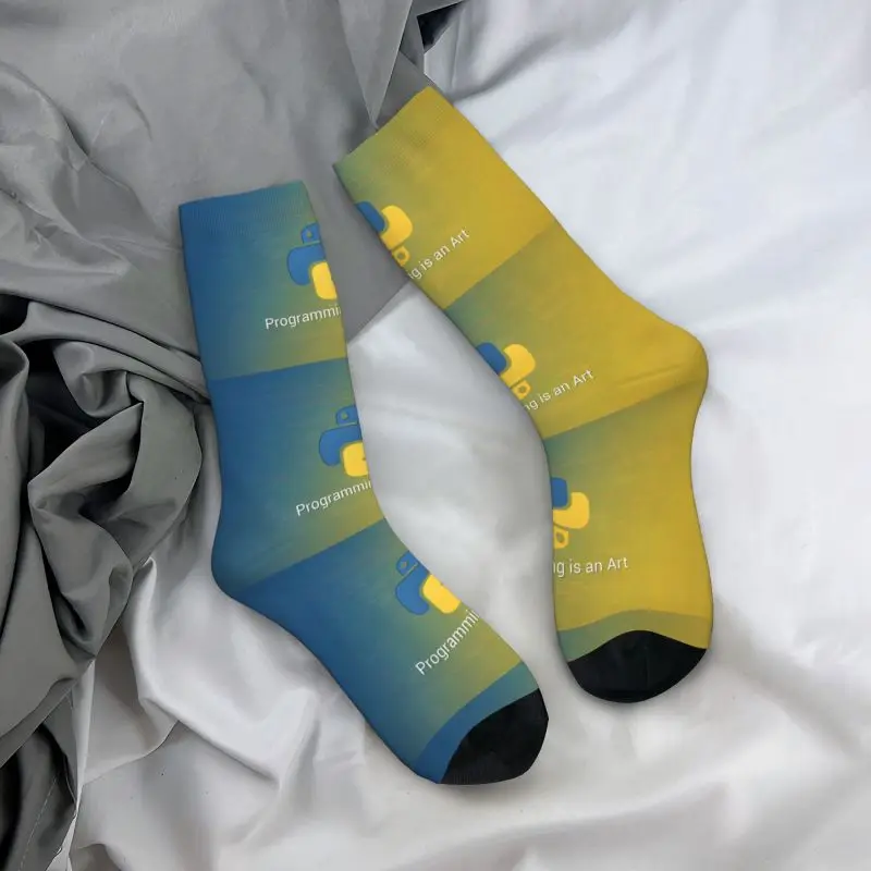 Print Programmeur Computer Ontwikkelaar Python Sokken Voor Vrouwen Mannen Stretchy Zomer Herfst Winter Programmering Coder Crew Sokken