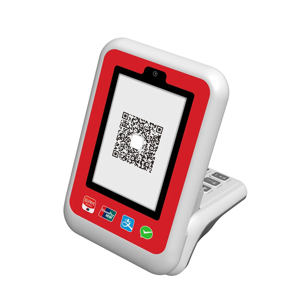 4 G QR Code Stand Soundbox NFC Payment with Pinpad 3.5 inch Screen+0.3 MP +Wifi Z 30