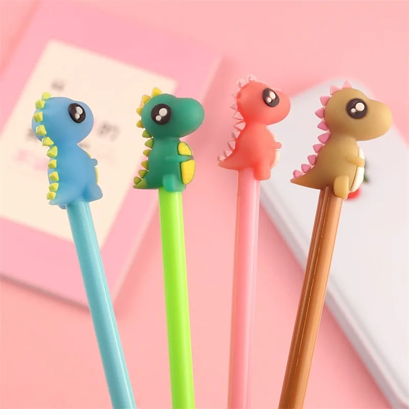 

24 Pcs Wholesale Gel Pen Dinosaur Monster Signature Pen Cute Student School Supplies Black Ink Stationery Supplies Kawaii