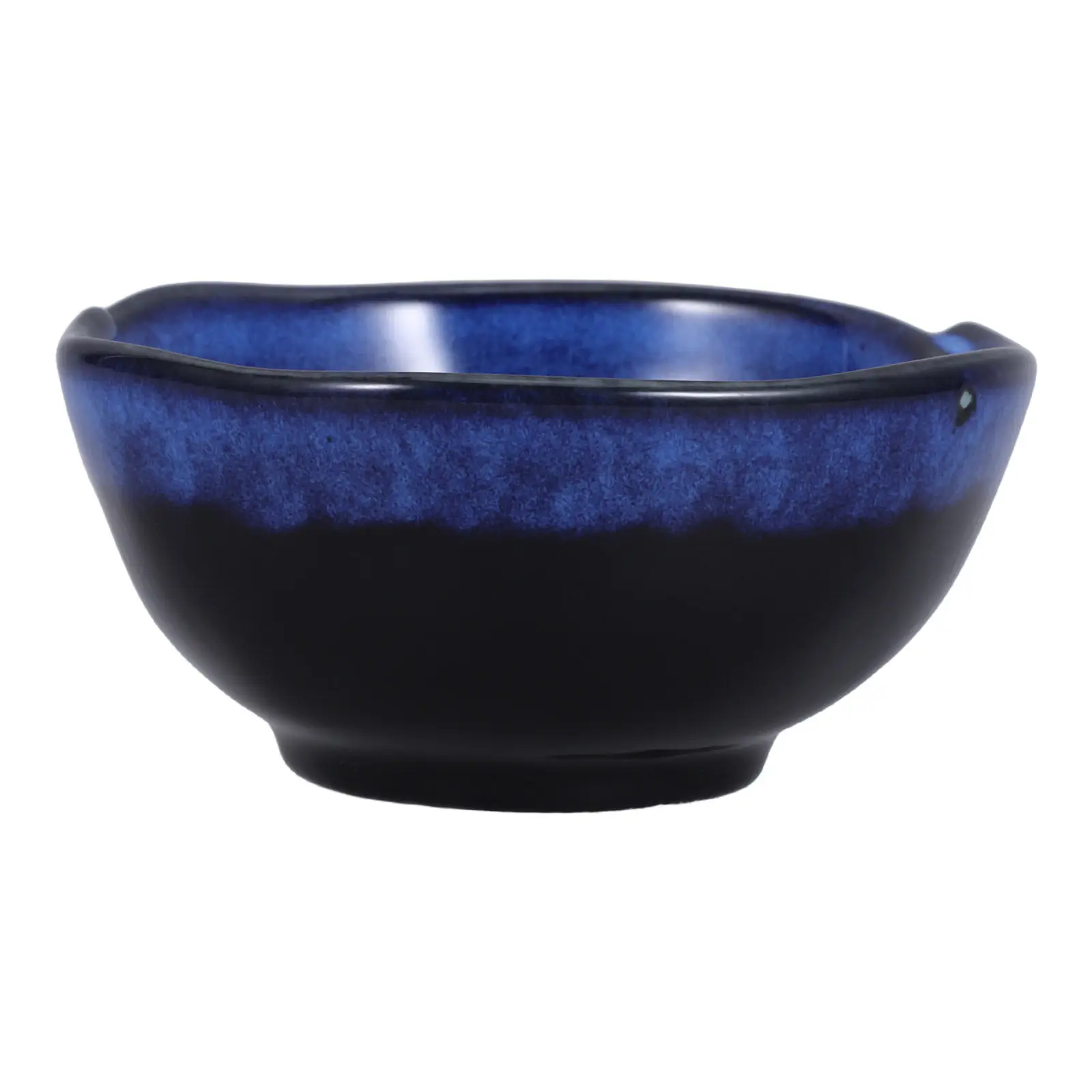 Ceramic Decorative Bowl Rustic Blue Glazed Pottery Candy Dish Entryway Table Key Bowl Jewelry Trinket Holder Fruit Container
