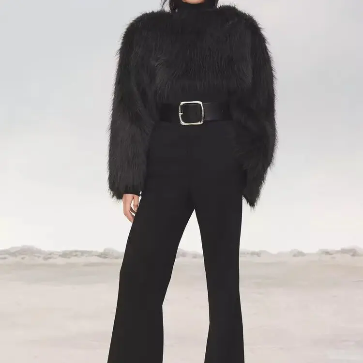 

Моющееся пальто из искусственного меха для женщин ZBZR, осеннее новое пальто из теплого полиэфирного волокна, универсальное европейское пальто