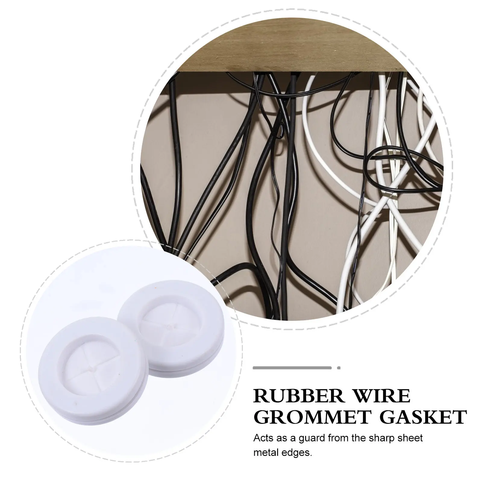 4Pcs Round Rubber Grommet Gasket Waterproof Oil Resistant Abrasion Proof Wire Protection Ring for Sheet Metal Edge Guard and
