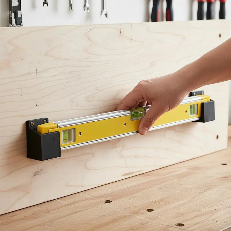 Spirit Level Wall Mount Bracket Heavy Duty Durable Structure Easy Setup for Woodworking Carpenter Use