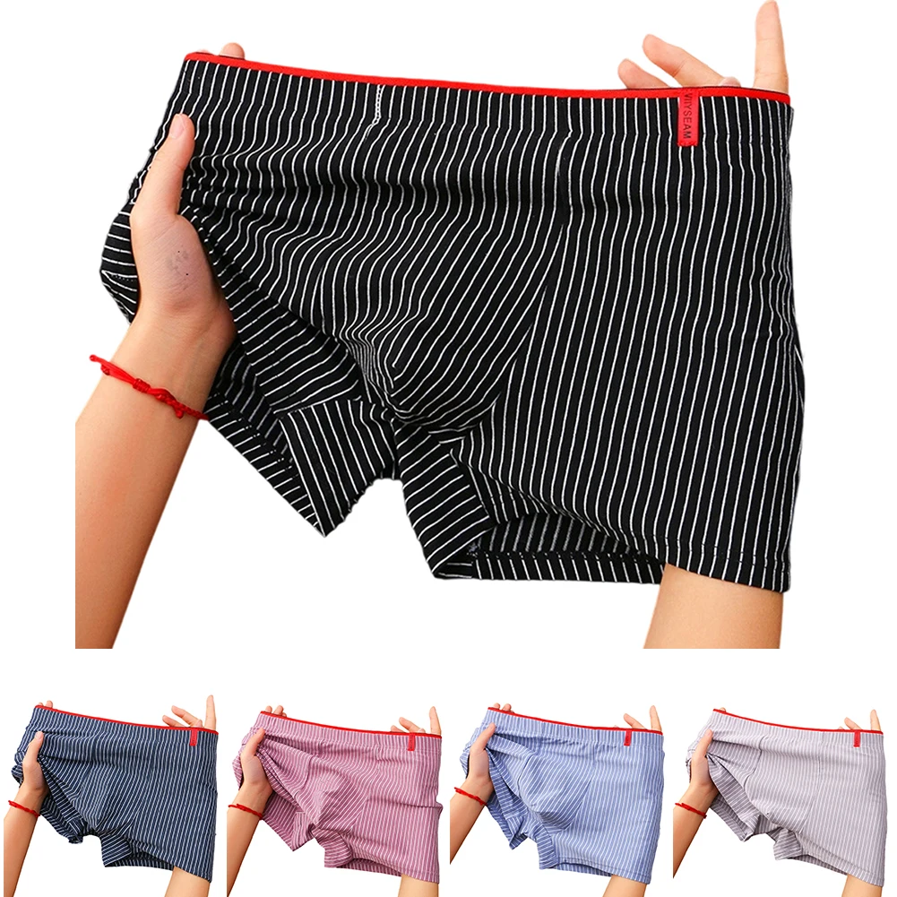 

Breathable Trunks Cotton Underwear Casual Wear Home Relaxation Classic Style Elastic Waistband Home Wear Simple Design