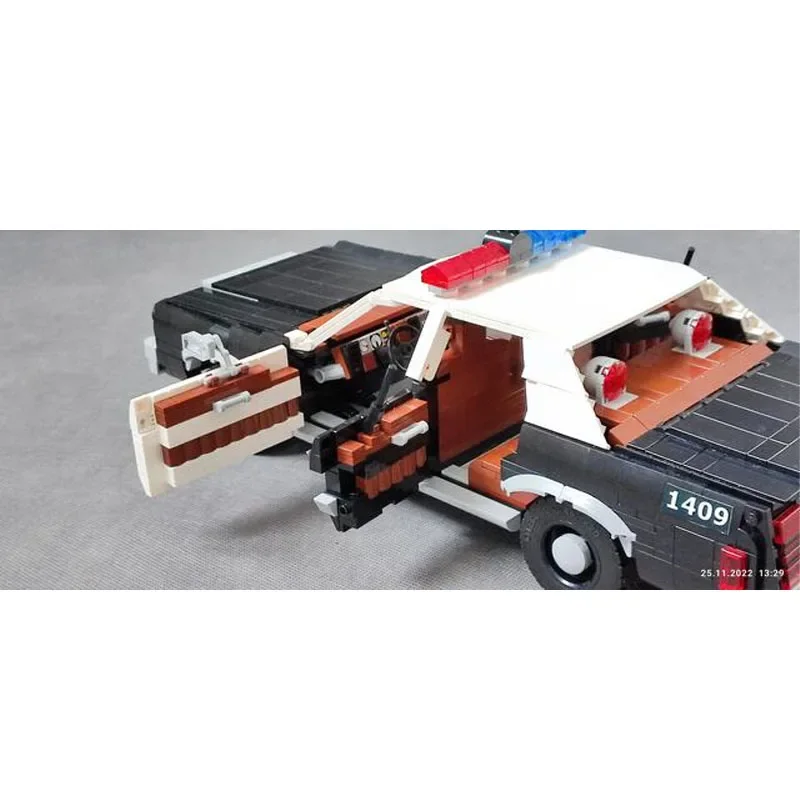 MOC- 130074 Nuevo modelo de bloques de construcción de patrulla de carretera de coche de policía Civil, modelo 1763, piezas para niños, bloques de construcción de Navidad, regalos de juguete