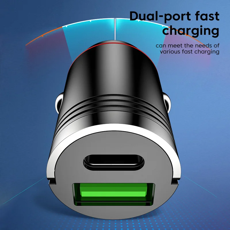 Olaf Pull Ring 66W PD+QC Fast Charging Mini Car Charger USB C Car Phone Charger Adapter For iPhone 14 13 Xiaomi Samsung Huawei image 3
