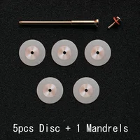 5 unids/lote disco de diamante de laboratorio Dental herramienta de disco de corte de doble cara diámetro 13/16/19/22mm espesor 0,15-0,45mm con mandriles