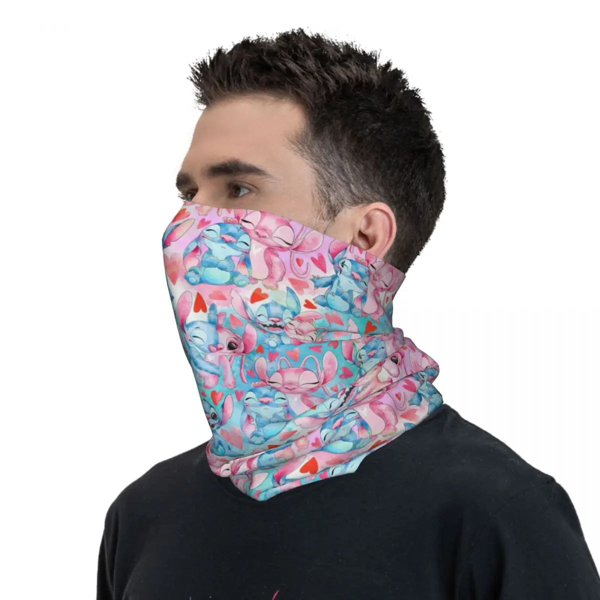 Patrón de punto personalizado Bandana cuello polaina a prueba de viento cara bufanda cubierta hombres mujeres diadema de dibujos animados pasamontañas de tubo