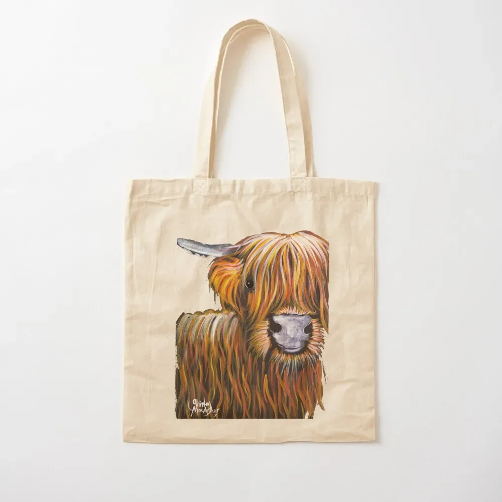 HIGHLAND COW PRiNT ' JOCK ' By Shirley MacArthur Tote Bag bag for beach great bag