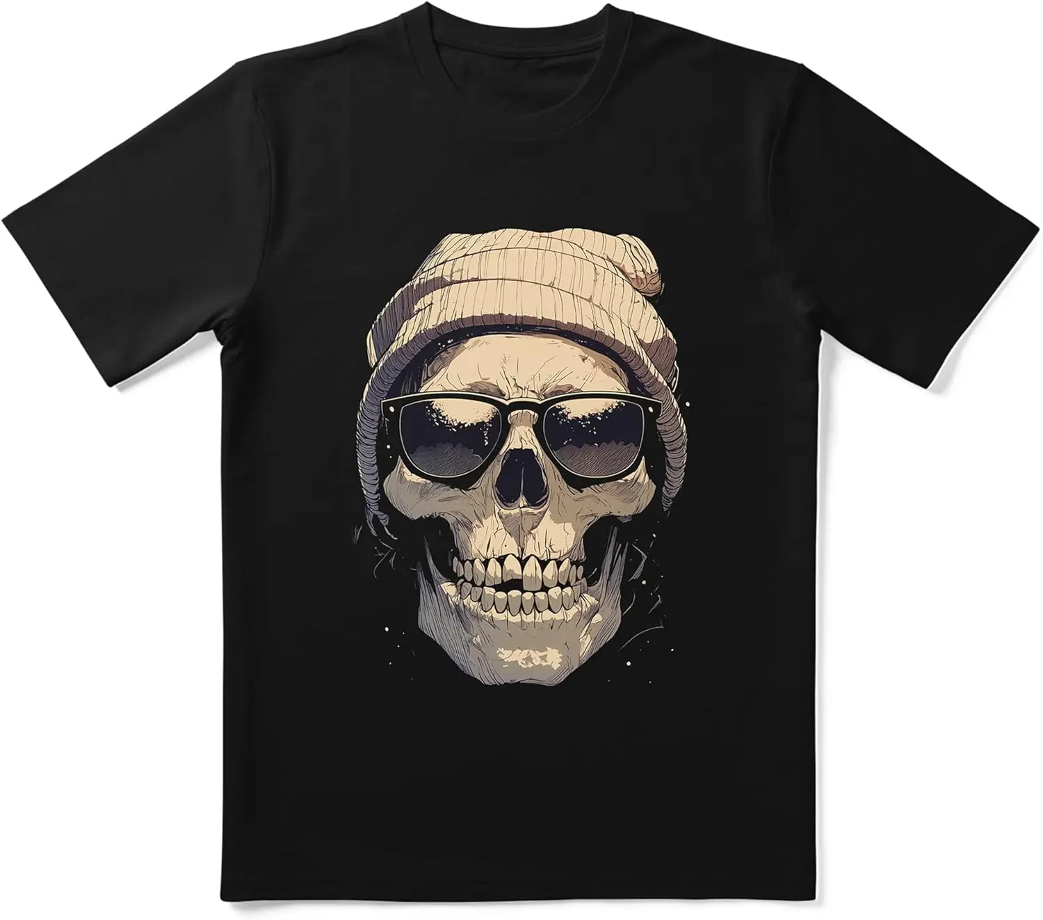 

Skull Shirt for Men Street Skull Gift for Him Boyfriend Skeleton Shirt Motorcycle