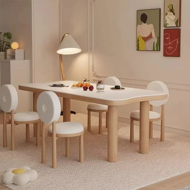 Round Modern Dining Tables Square Legs Luxury Modern Dining Tables Round Space Saving Tavolo Da Pranzo Furniture For Apartments