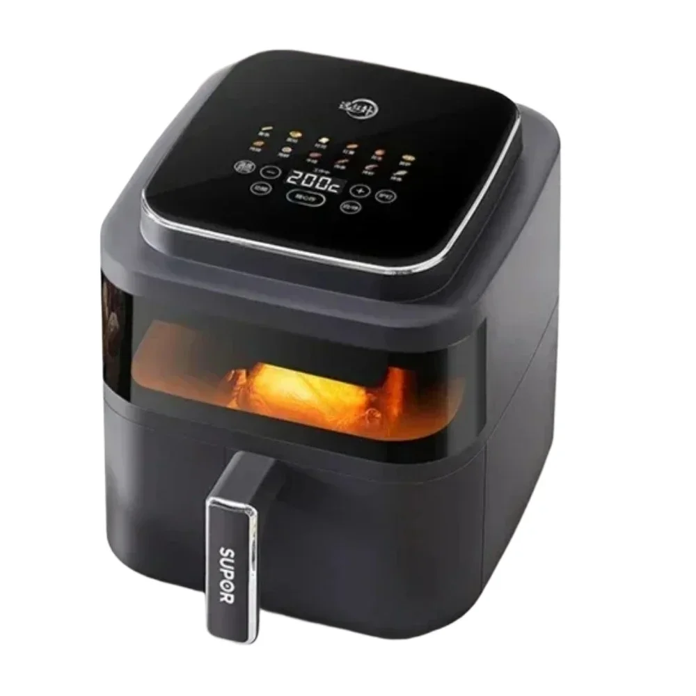 For SUPOR 6L Large Air Fryer with Far Infrared Technology, No Need to Flip Color Touch Panel, Multi-Cooker for Family 220V