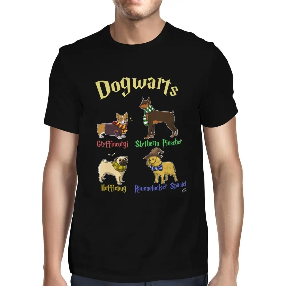 Mens Dogwarts T-ShirtUnisex Women's Summer Cotton Luxury Brand Retro Oversized