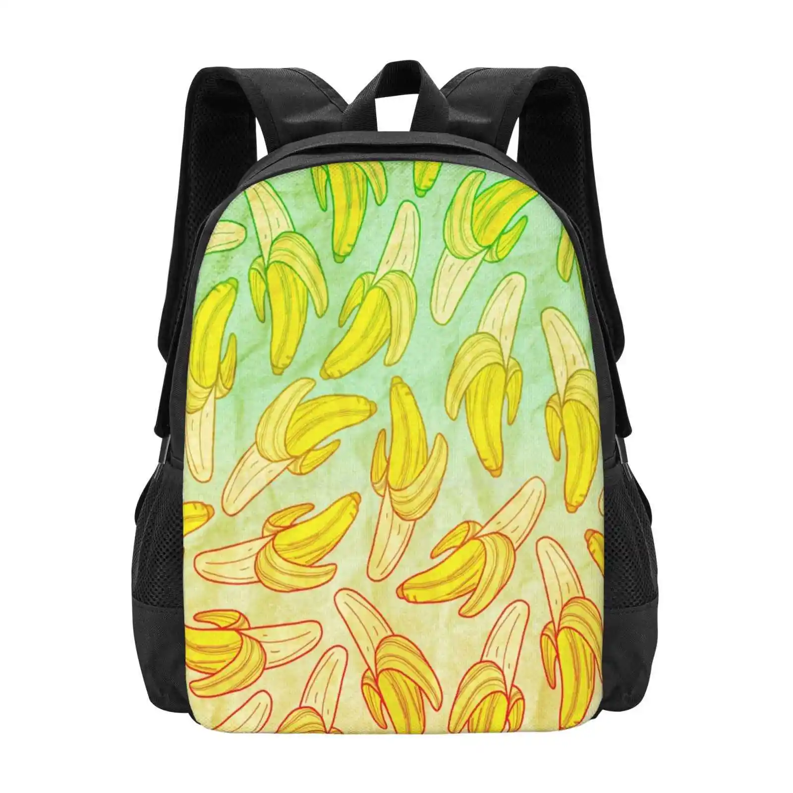 Banana - Rainbow Hot Sale Schoolbag Backpack Fashion Bags Breakfast Bright Cooking Cool Cute Delicious Eat Edible Food Fruit