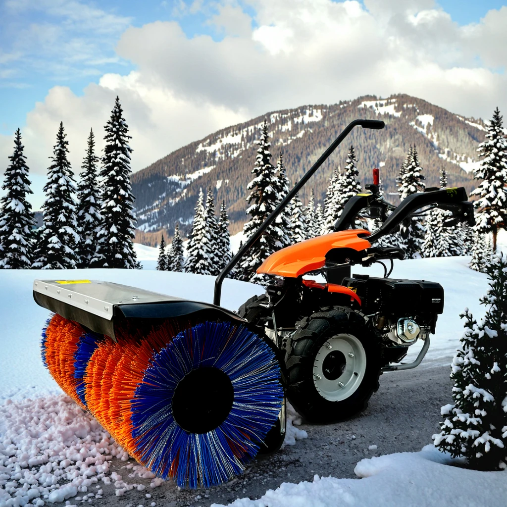 Free shipping rotary brush snowplow winter maintenance snowplow with gear core components