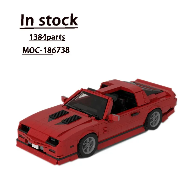 MOC- 186738   Rot Neue Supercar Baustein Modell 1384, Baustein Teile MOC Kreative Bausteine Kinder Geburtstag Spielzeug Geschenk