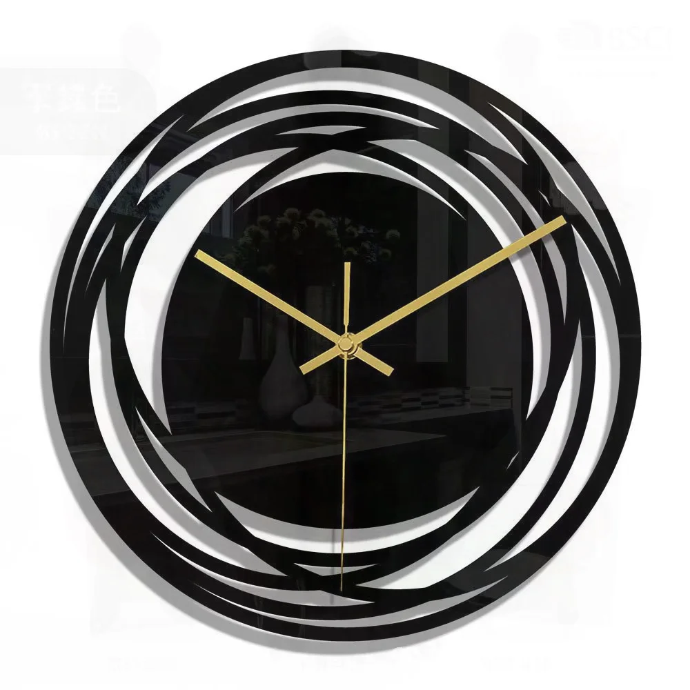 Creative Cross-border Wall Clock Mute Simple Decorative Fashion Nordic Living Room Acrylic Pointer Display Battery Operated