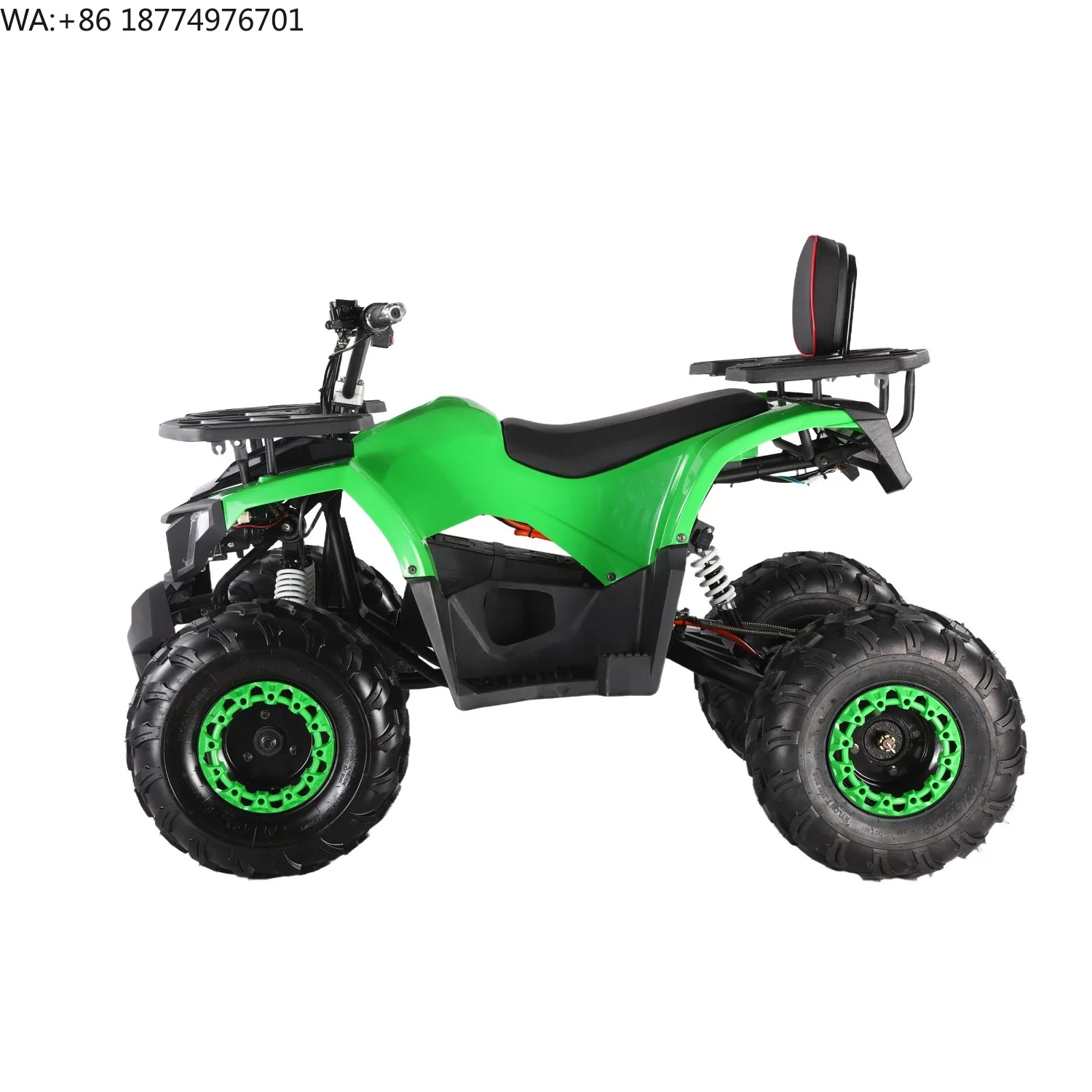 Electric Start 125cc Gas ATVs for Adults Automatic Chain Drive 4 Wheeler with Oil Inlet Carburetor and Expansion Cylinder